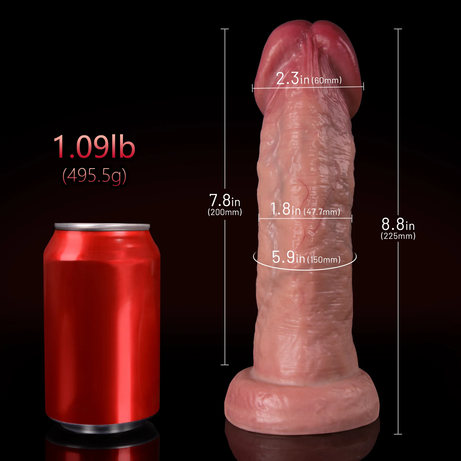 Atomic Mushroom-Double Layer Silicone Big Dildo - Image 7