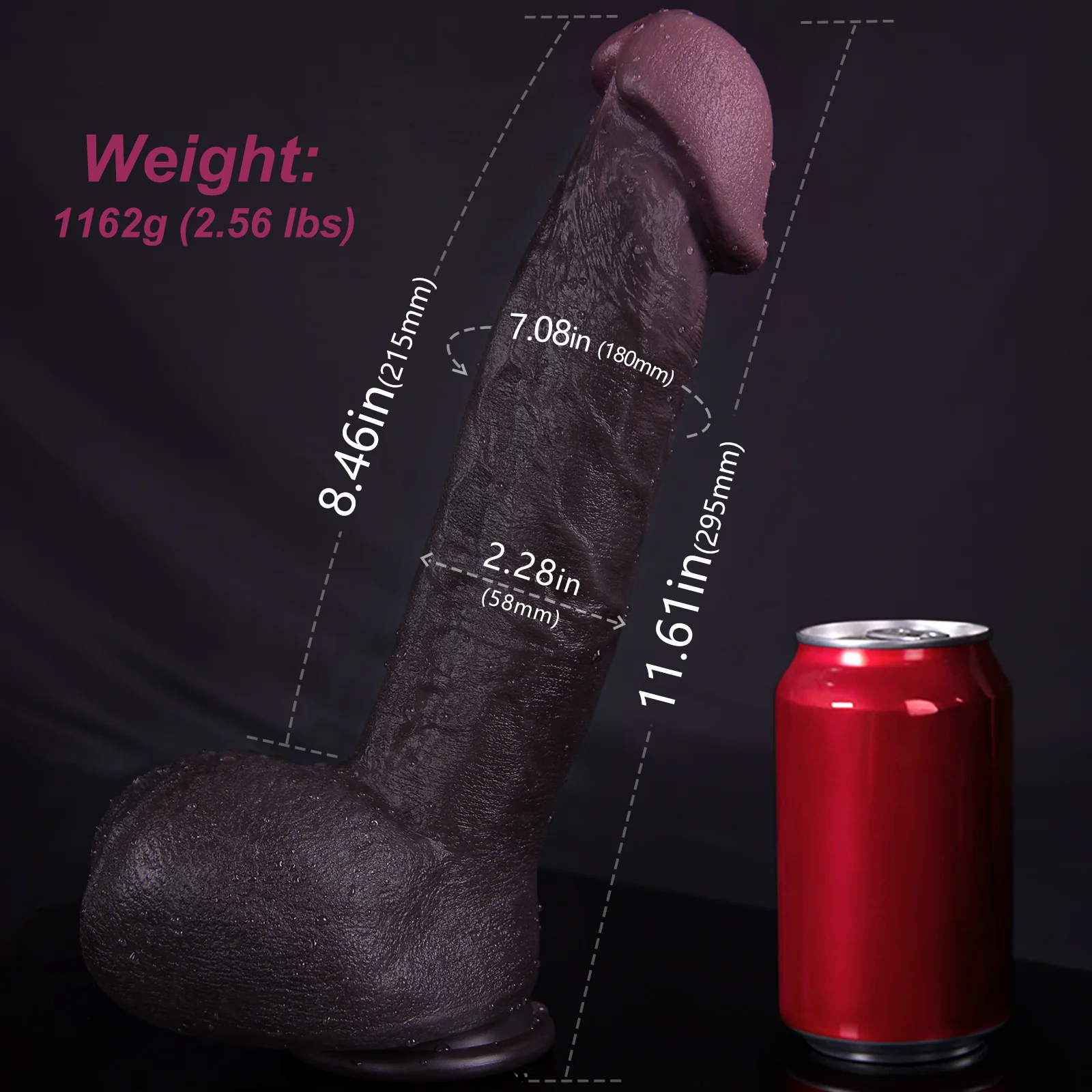 Black Mamba-Thick Glans Dildo - Image 7