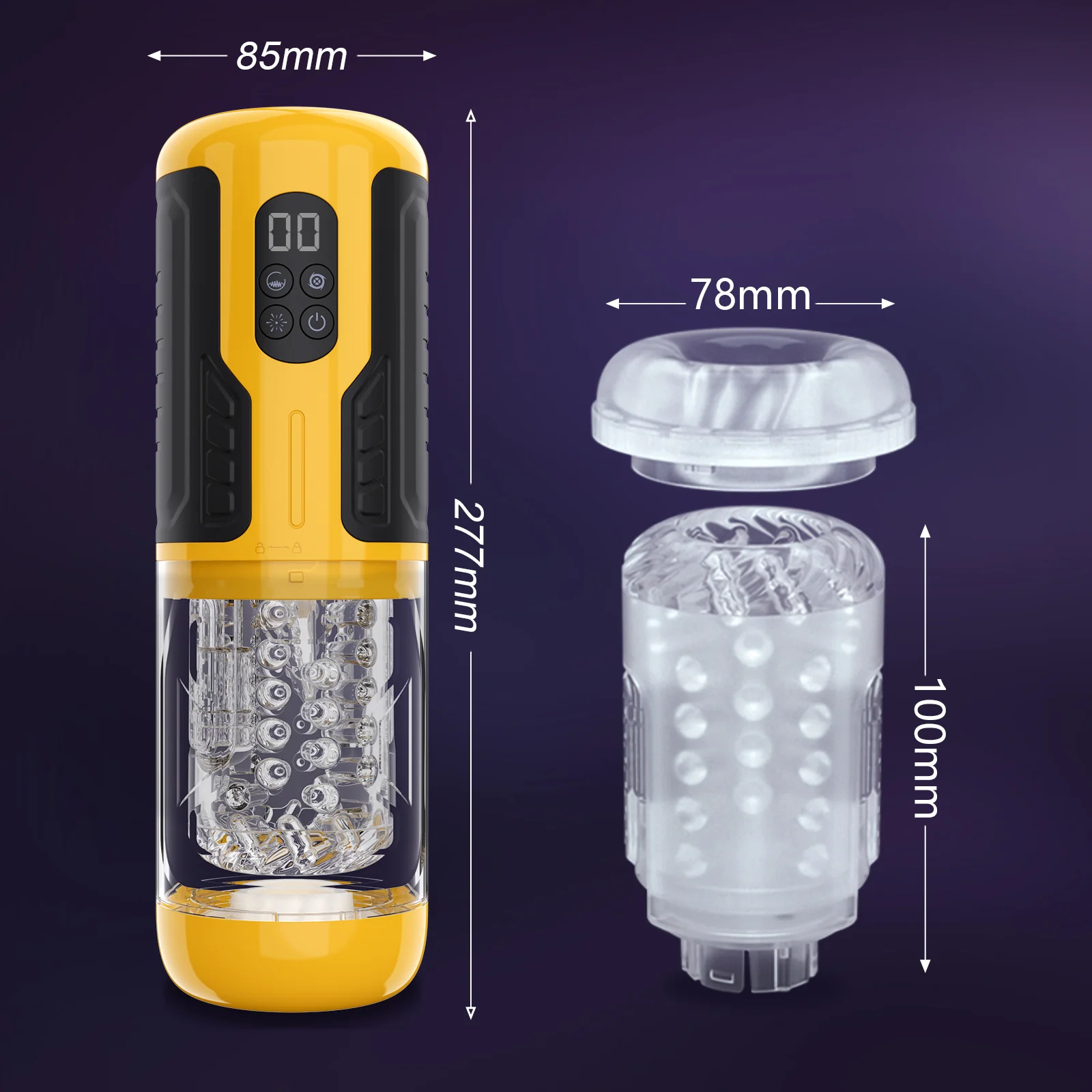Bumblebee-Masturbator ( 7*Rotating&Thrusting+7*Vibrator+One-button Burst) - Image 7