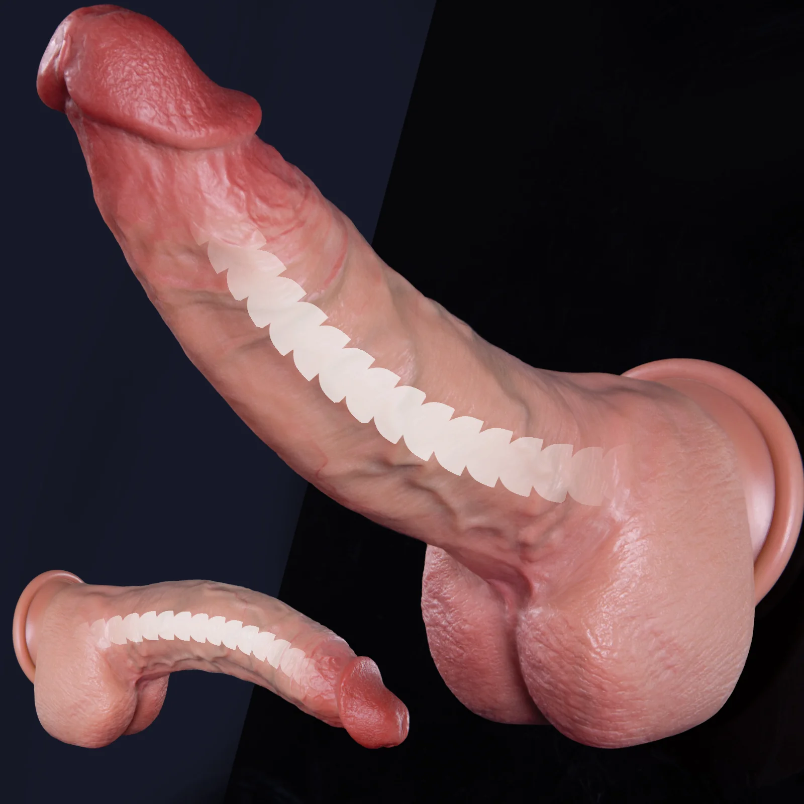 Elephant Trunk-Keel & Double Layer Silicone Dildo - Image 5