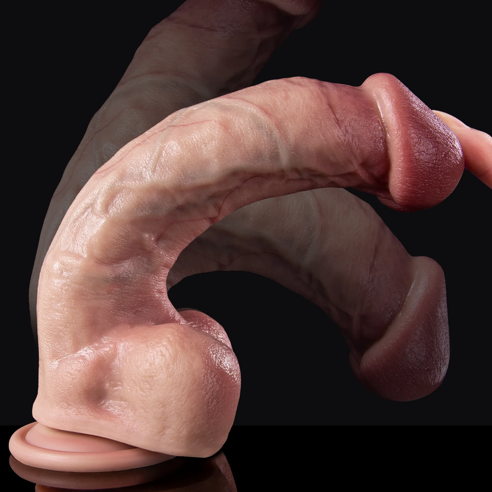 Flexy Pride-Keel & Double Layer Silicone Lifelike Dildo - Image 3