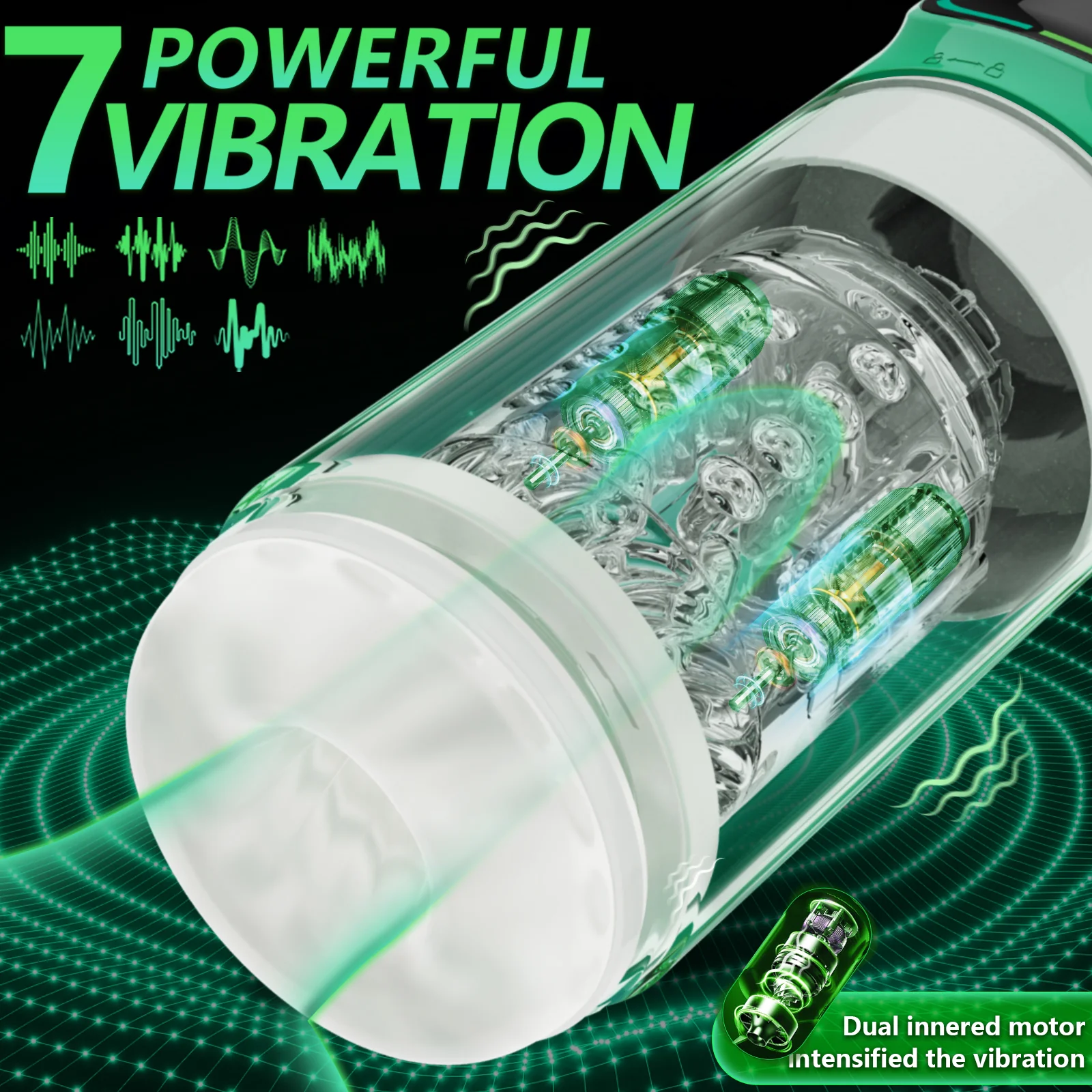 Heavenly Eye-5 in 1 Masturbator ( Rotating+Thrusting+Vibrator+Suction+Licking) - Image 4