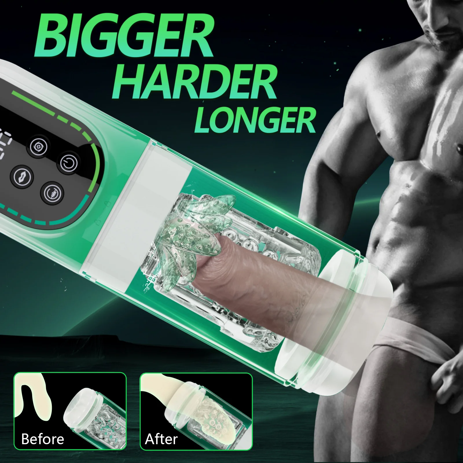 Heavenly Eye-5 in 1 Masturbator ( Rotating+Thrusting+Vibrator+Suction+Licking) - Image 5