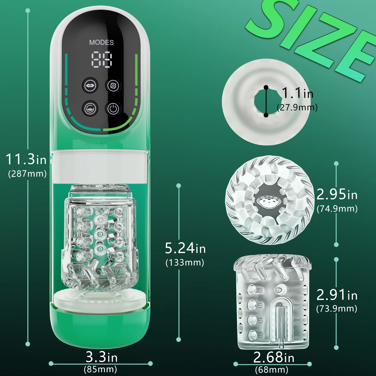 Heavenly Eye-5 in 1 Masturbator ( Rotating+Thrusting+Vibrator+Suction+Licking) - Image 7