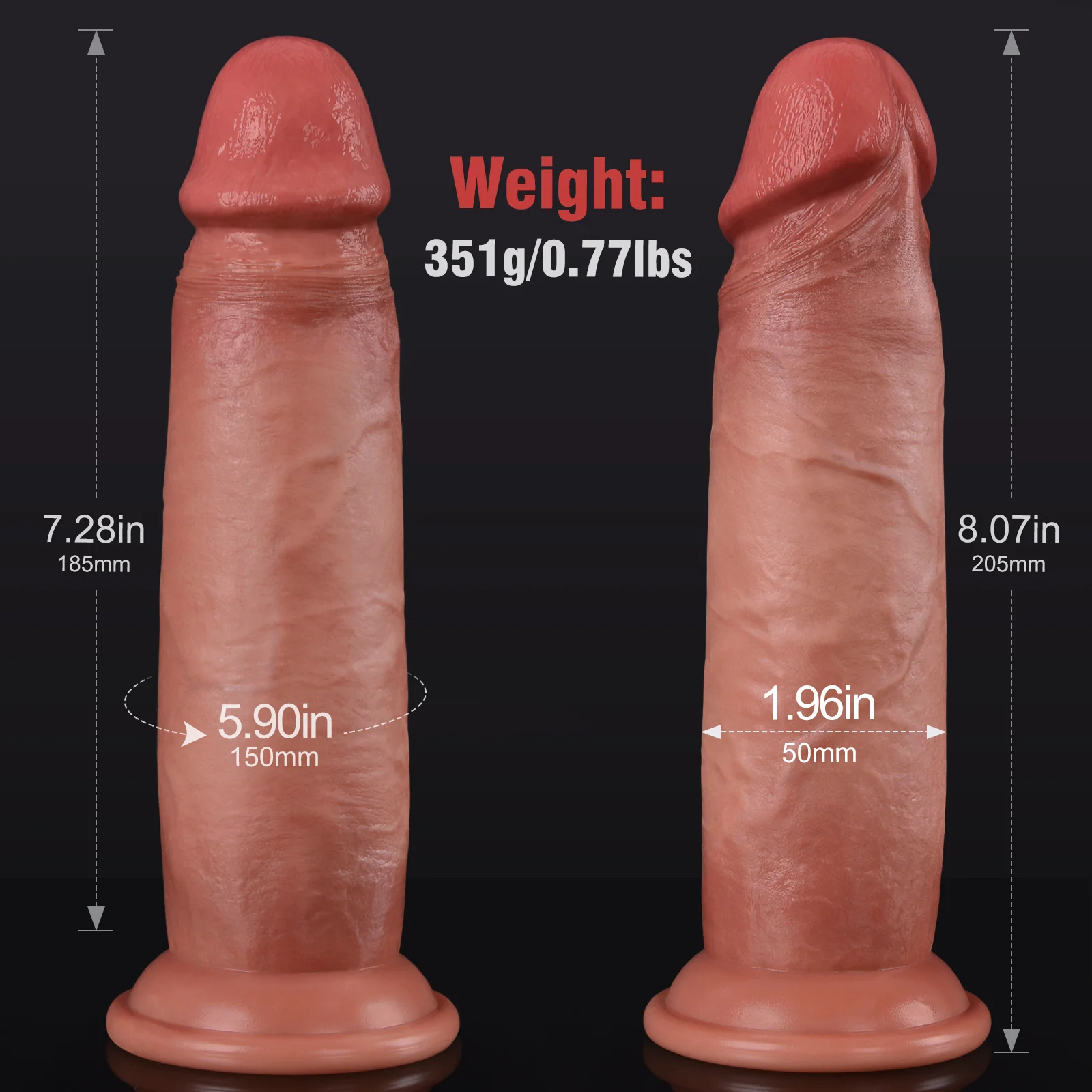 Mr. Fleshy-Movable Foreskin Real Feel Dildo - Image 6