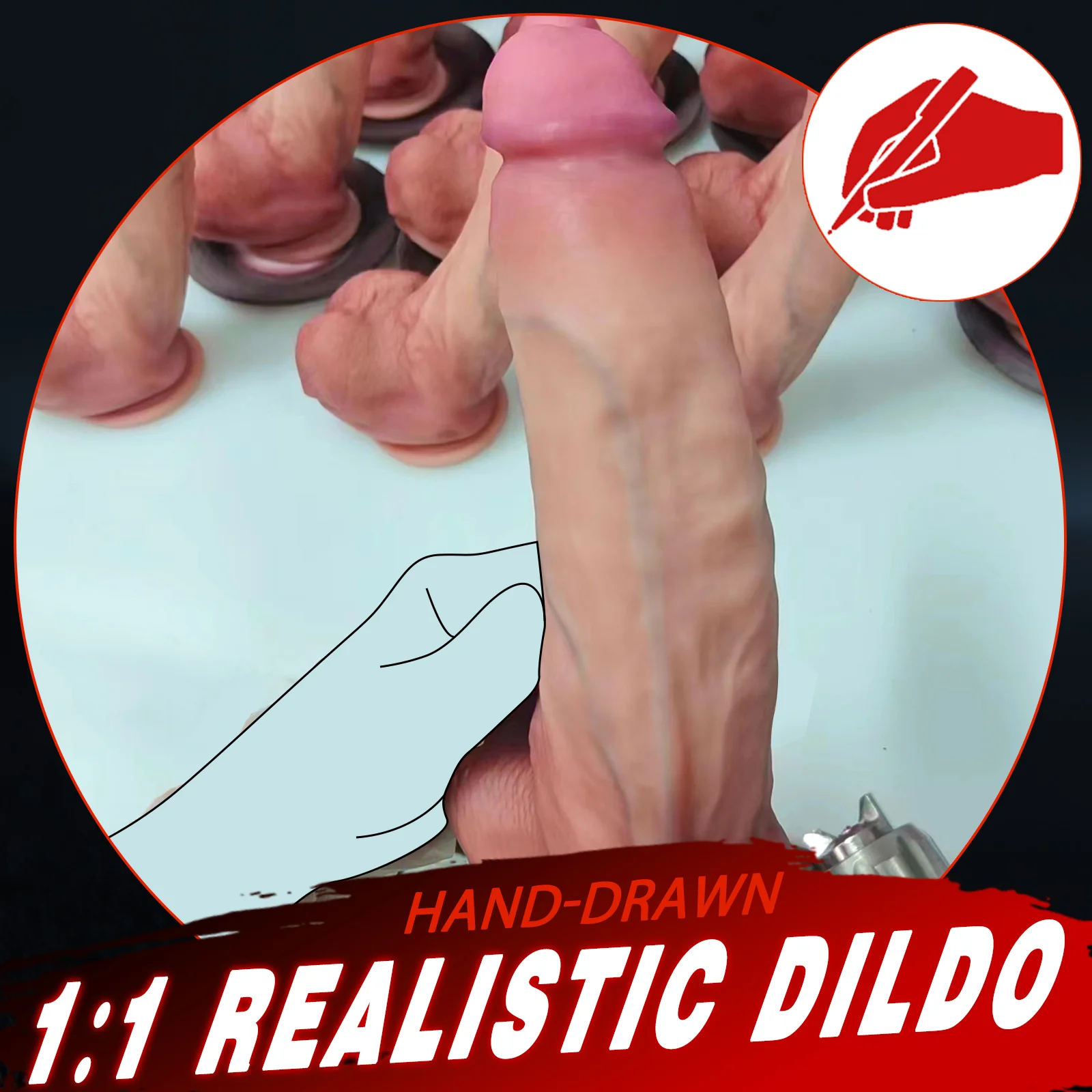 MR.J-Sensual Curved Double Layer Silicone Dildo-White - Image 4