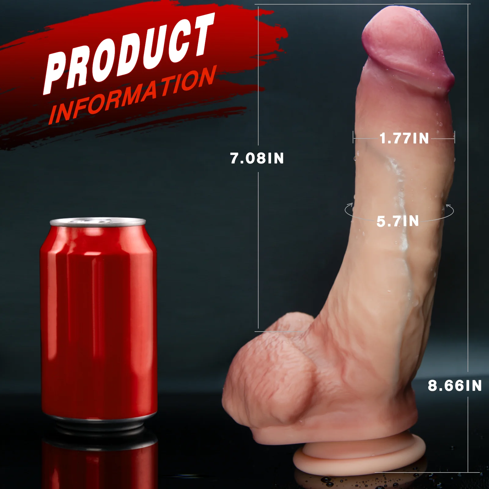 MR.J-Sensual Curved Double Layer Silicone Dildo-White - Image 7