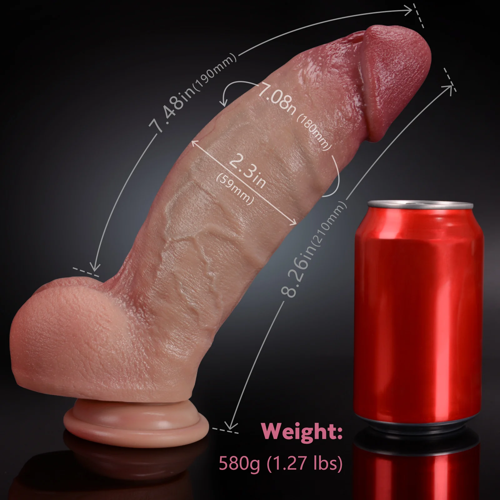 The Don-Small Glans Thick Dildo - Image 7