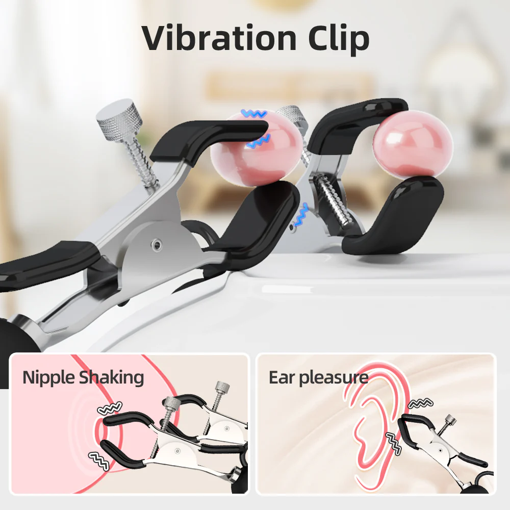 QUTOYS Vibrating Nipple Clamps with 10 Different Modes - Image 4