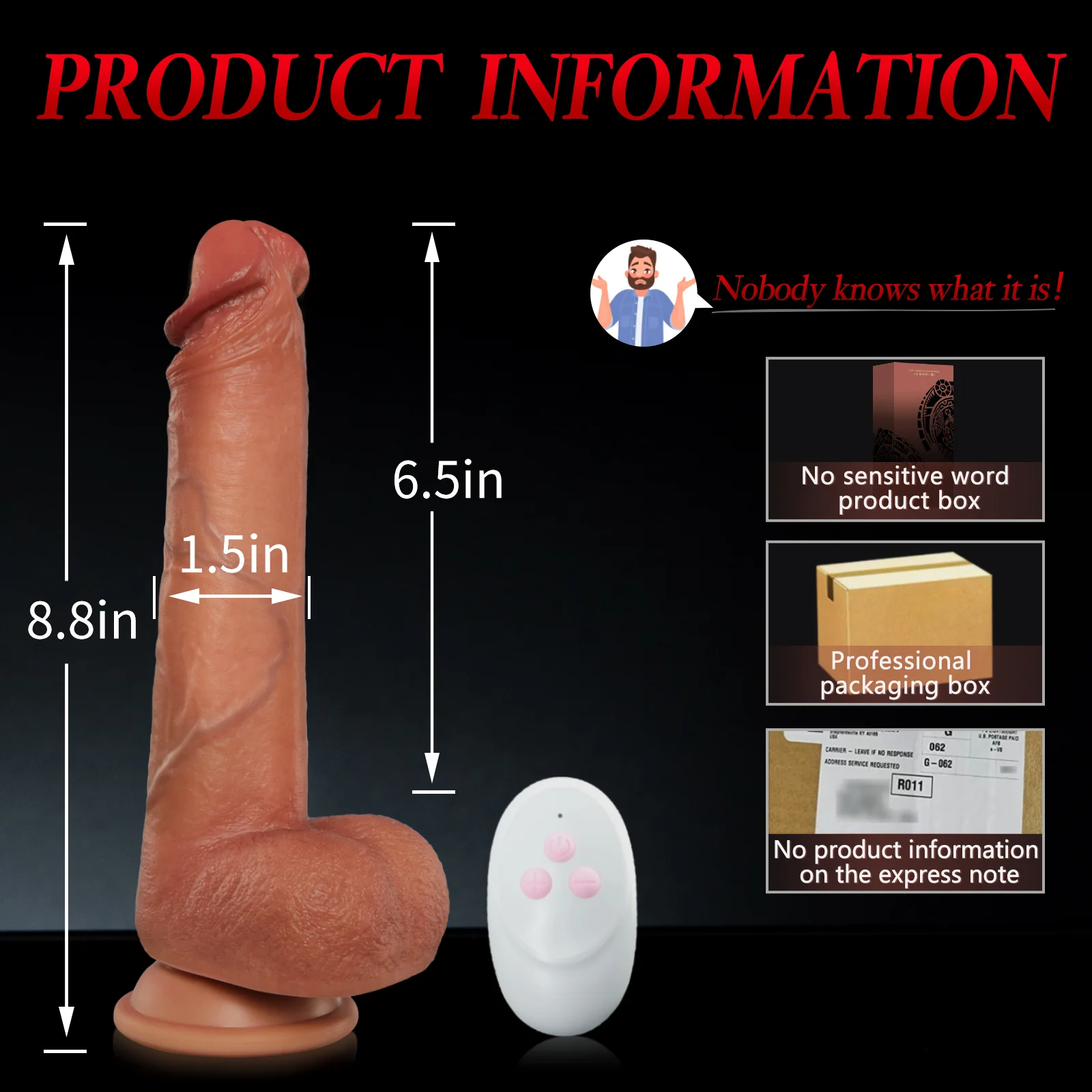 QUTOYS 10 Vibrating and 6 Thrusting & Swing Silicone Realistic Dildo - Image 7