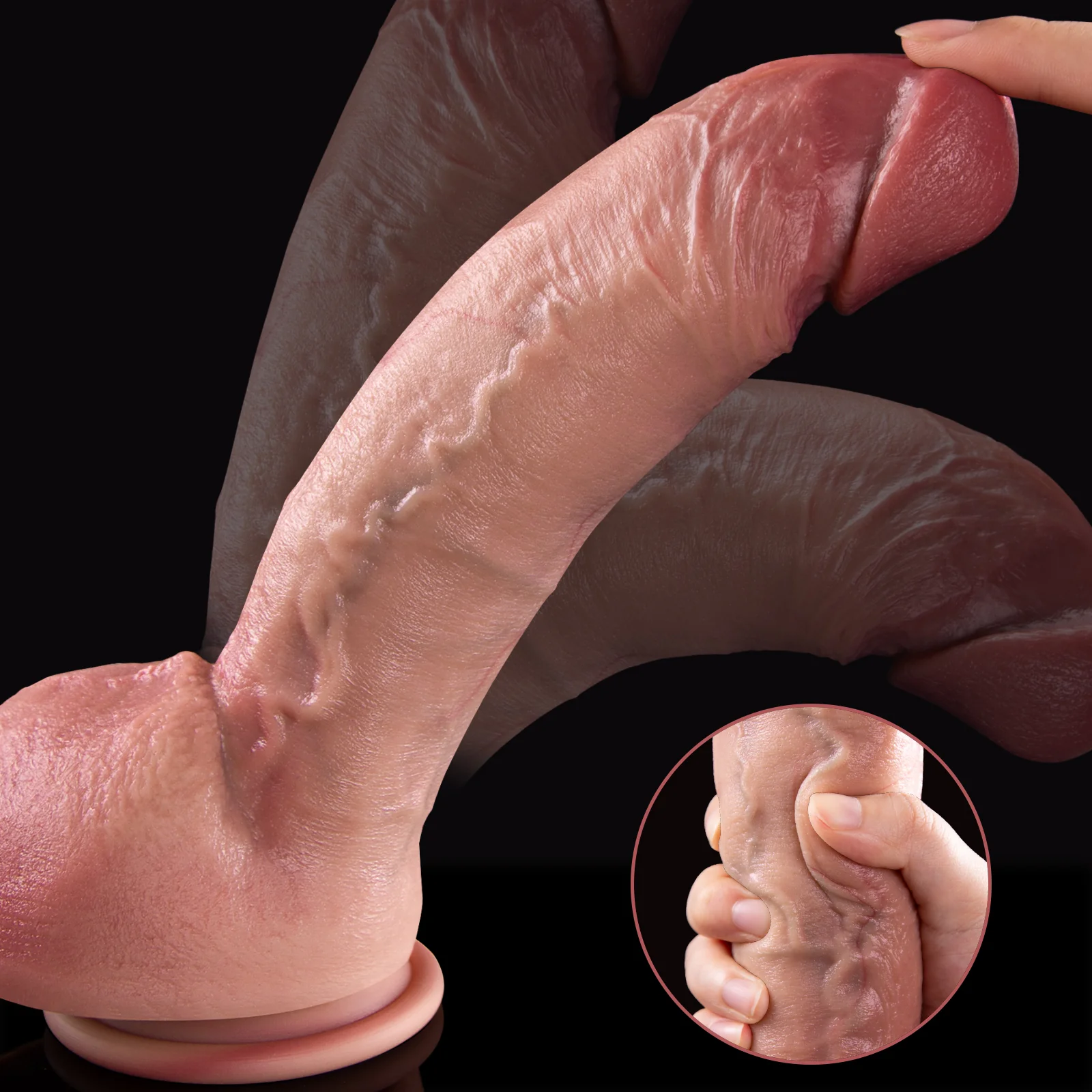 Wiggle Wand-Keel & Double Layer Silicone Dildo - Image 3